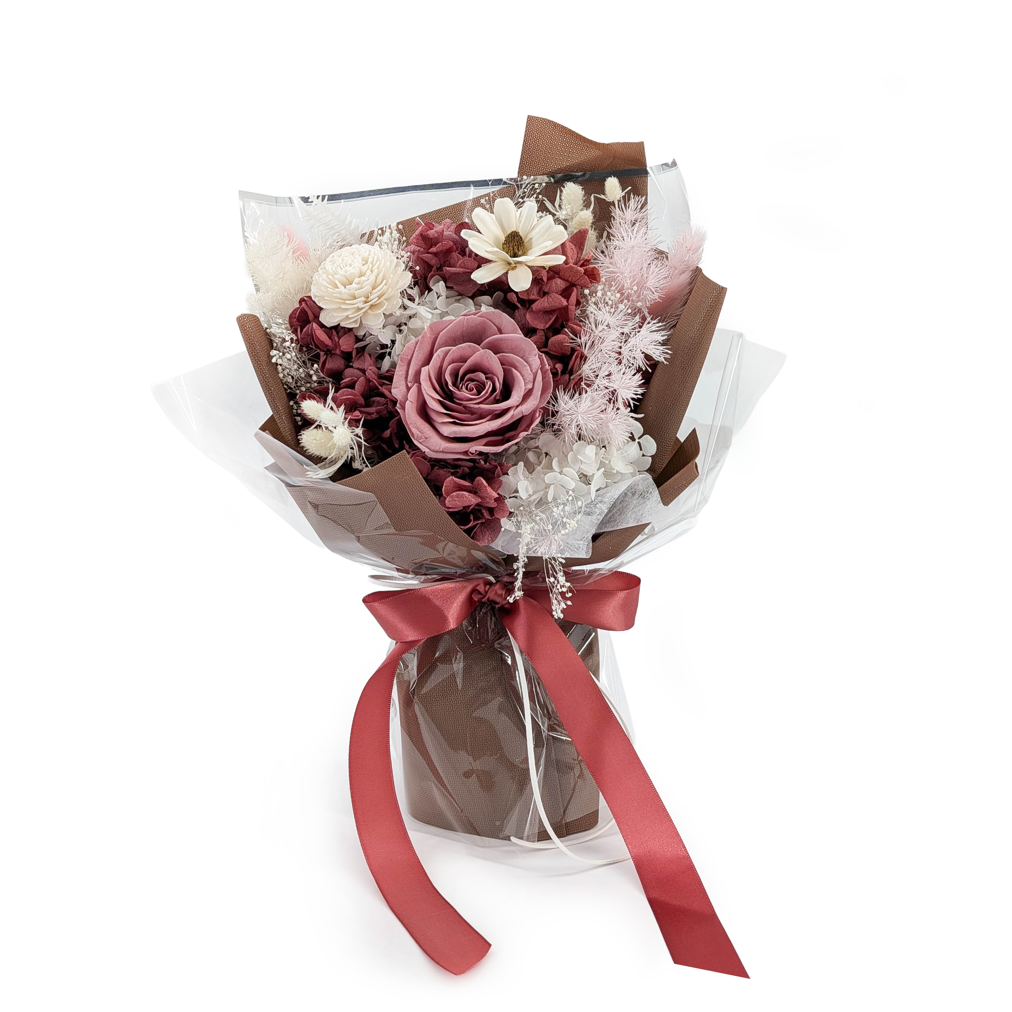 Prémiová kytice v krabičce – EVERGIVE – A Lasting Gesture – Soft Blush