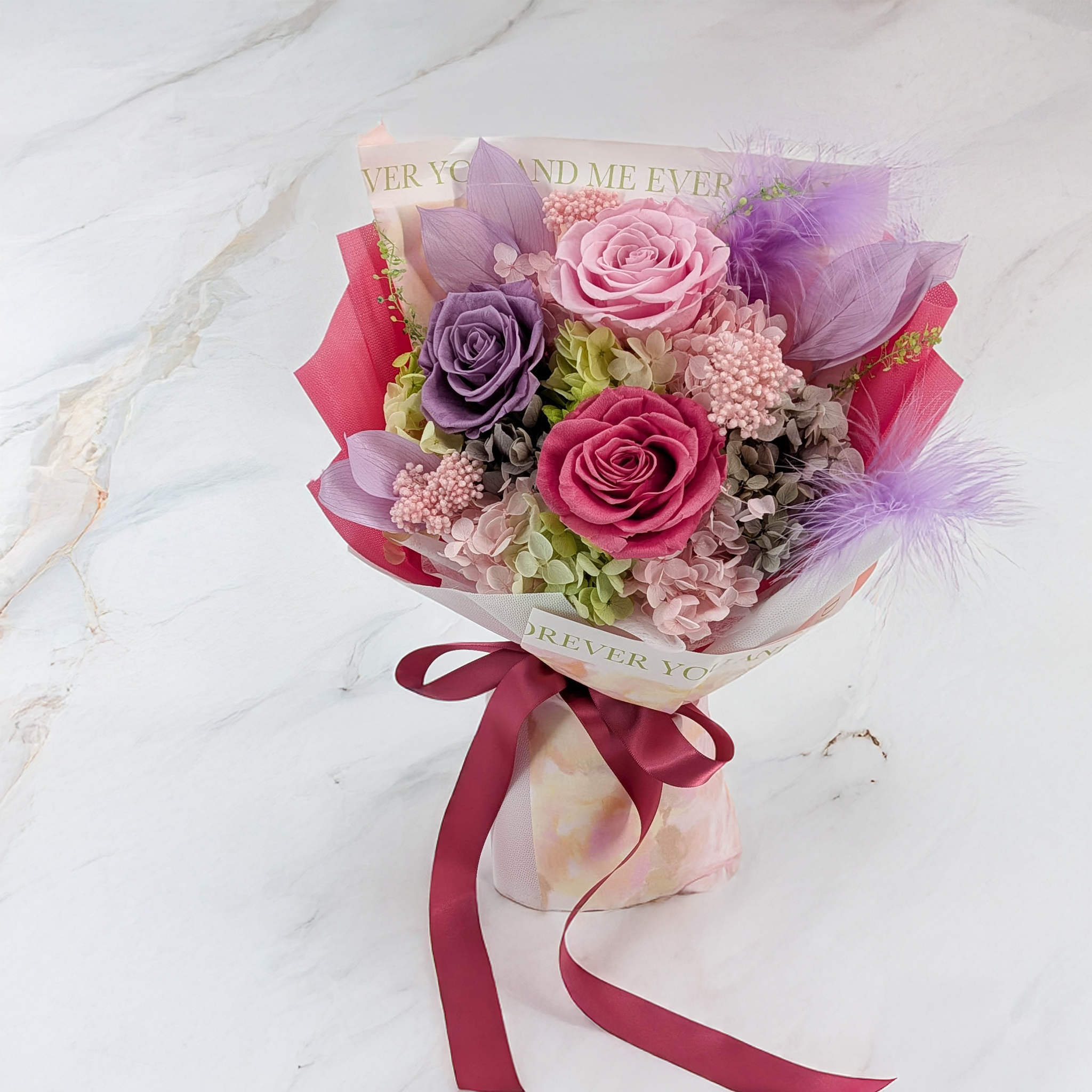 Prémiová kytice v krabičce - EVERGIVE – A Lasting Gesture – Garden Charm