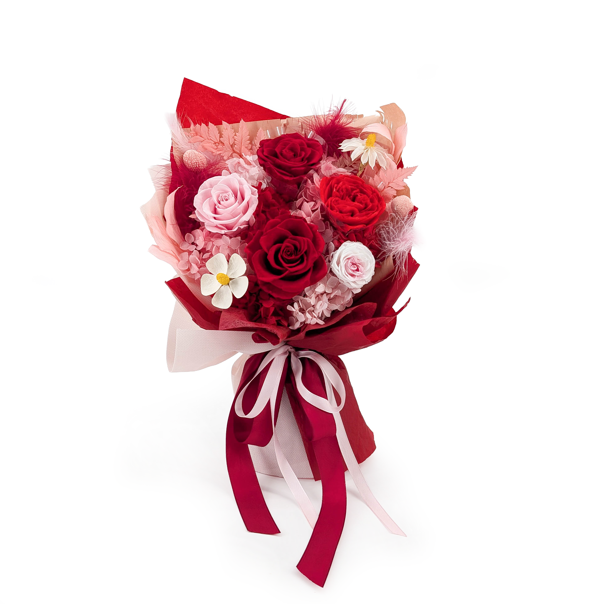 Prémiová kytice v krabici - EVERGIVE – A Lasting Gesture – Red Desire