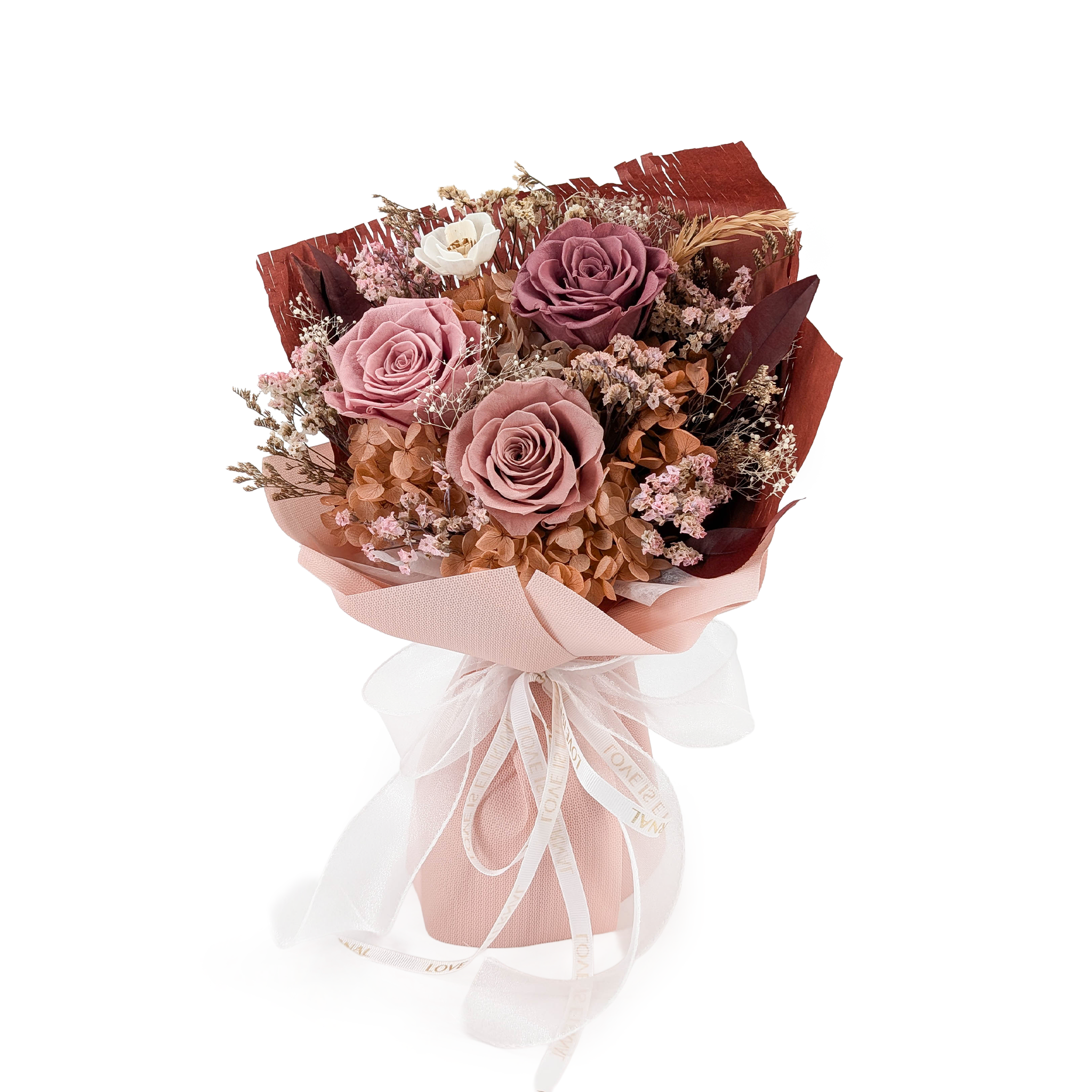 Prémiová kytice v krabičce - EVERGIVE – A Lasting Gesture – Powder Charm