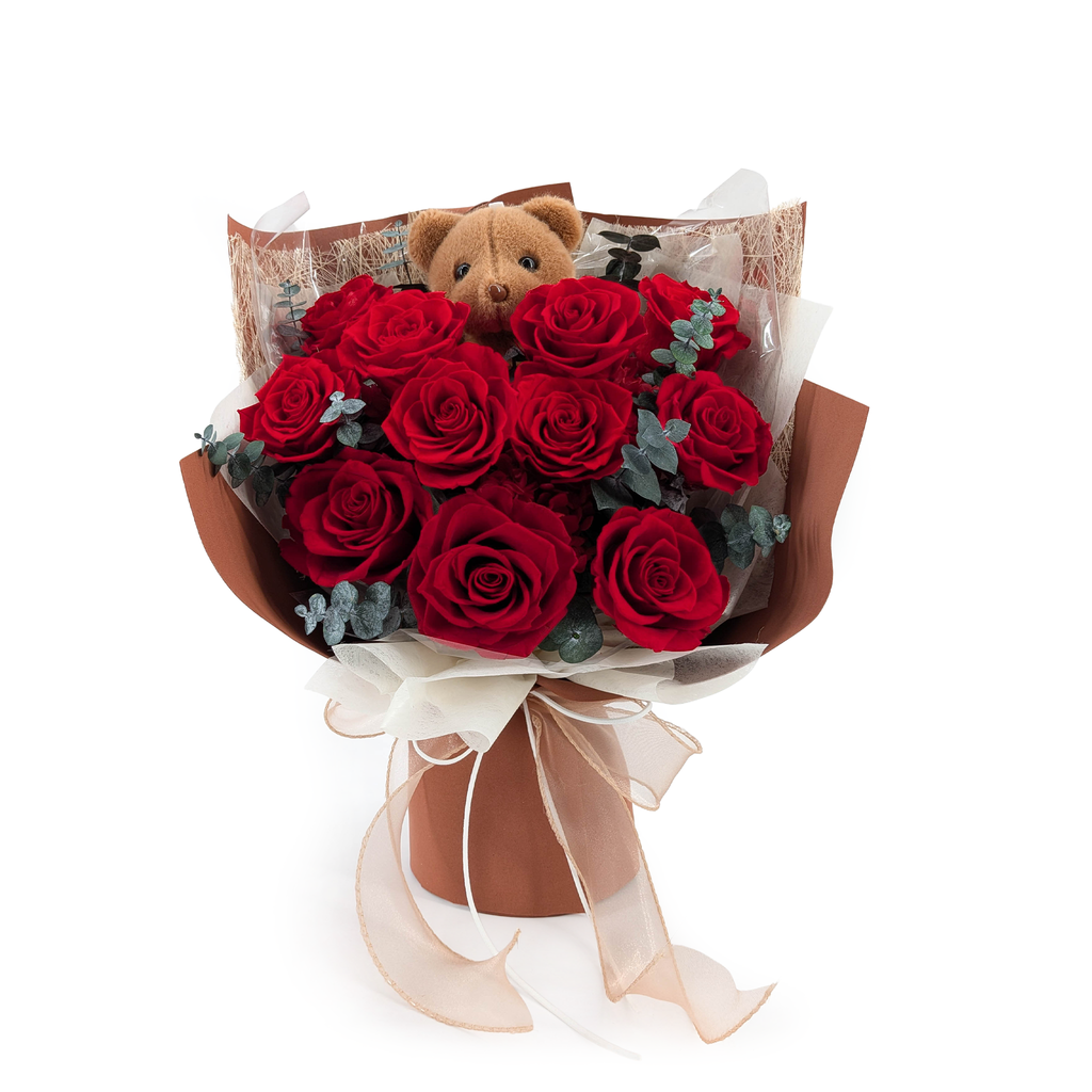 Prémiová kytice v krabičce – EVERGIVE – A Lasting Gesture – Ruby Adore
