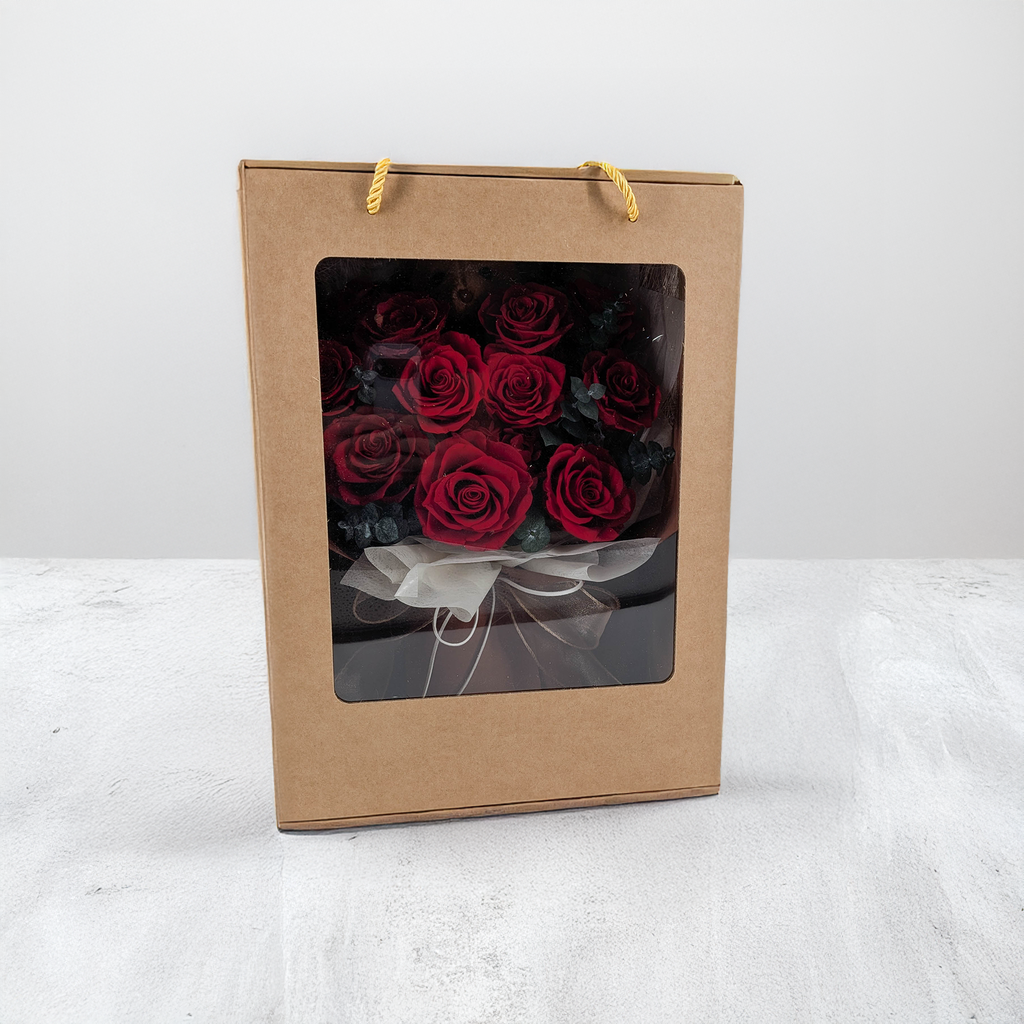 Prémiová kytice v krabičce – EVERGIVE – A Lasting Gesture – Ruby Adore
