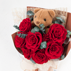 Prémiová kytice v krabičce - EVERGIVE – A Lasting Gesture – Ruby Tenderness